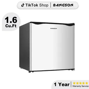 BANGSON 1.6 Cu.Ft Mini Fridge With Freezer, Small Refrigerator, Single Door Refrigerator, Room Fridge, Protable Refrigerator, Under-counter Refrigerator, Compact Refrigerator, Gift Idea, Christmas Gift