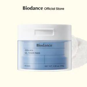 [Biodance Official Shop] Cera-nol Gel Toner PadㅣHydrating, Soothing Korean Toner Pads for Sensitive Skin | 4.93 fl.oz.(140g), 60Pads