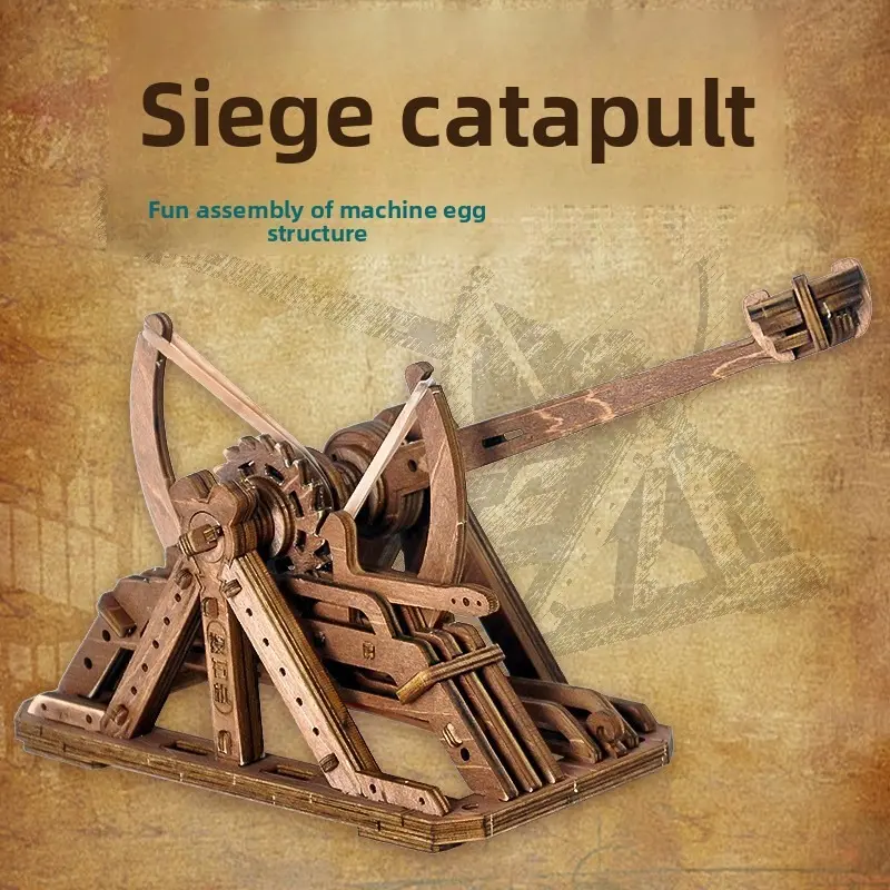 Wooden Mechanical Transmission Model Assembly: DIY Handmade 3D Puzzle Catapult. No prior experience required. A handcrafted gift brimming with sentimental charm—and an excellent choice for any crafting enthusiast.