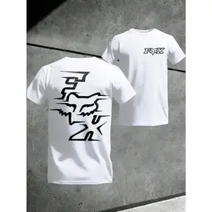 FOX Pattern Men's Retro Style Pure Cotton Fun Round Neck T-Shirt, Retro Style T-Shirt, All Season Pullover, Autumn And Winter, Party Occasions, Valentine's Day, Men's, Valentine's Day