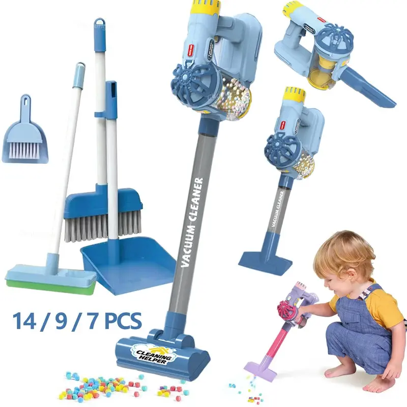Kids Simulation Electric Vacuum Cleaner Toy Set Housekeeping Role Play Educational Toys for Toddlers Perfect Gift for Girls Boys