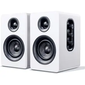 SW208 3"   5.0 Bookshelf Speakers  60W Carbon Fiber Speaker Unit - Built-in 24bit DAC Dynamic  Surround Sound 2.0  PC  Gaming (Pair, White)