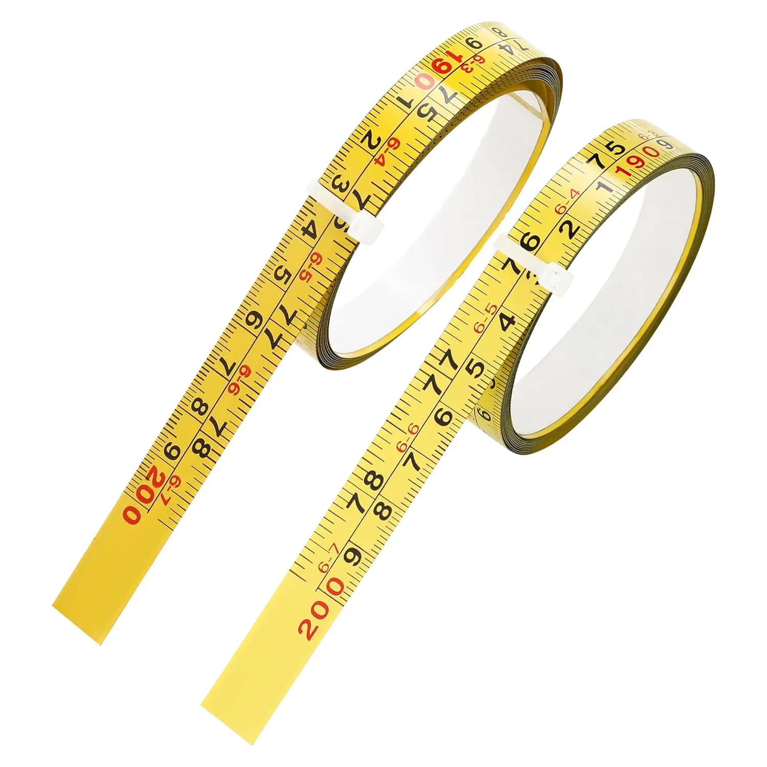 2 count Steel Self-Adhesive Measuring Tape, Imperial & Metric Tape Measure Sticker Ruler, Left To Right and Right To Left Stick on Tape Measure for Workbench, Woodworking,  & Drafting, 200cm / 78 Inch