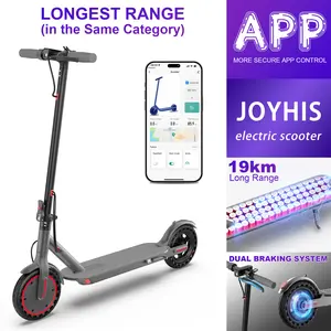 JOYHIS Adult Electric Scooter — Powerful 350W Motor | Max Speed: 19 MPH | Range: 14–18 Miles | 8.5-Inch Anti-Slip Tires | Smart App Control | Portable & Foldable (Fits in Car Trunk) | Max Load: 265 lbs | Ideal for Commuting & Campus Riding
