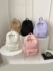 Unisex Casual Solid Color Shoulder Bag, Large Capacity Multi-Pocket Travel Backpack, Suitable for All Seasons, Fashionable Business Trip, Unbranded Backpacks, Bookbag, Stylish Daypack