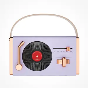 New retro speaker, multifunctional small vinyl record player, convenient portable mini desktop audio system