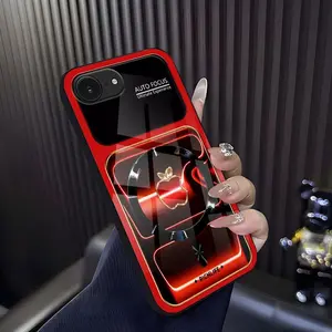 Luxury Neon Glow Contoured MagSafe Casing for [iPhone 16e] 952, Premium Tempered Glass Lens Protection, Smartphone Cellphone Handheld Accessories