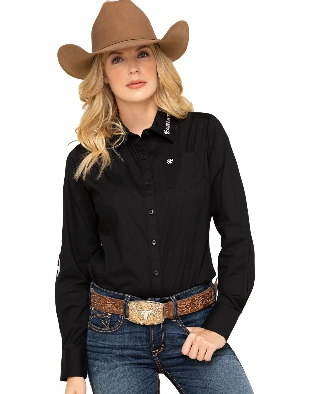 Ariat Women's Women'S Team Kirby Stretch Logo Long Sleeve Shirt - 10033034