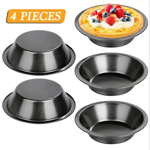 Mini Pizza Pan, Non-stick Mini Pizza Baking Pan, Round Mini Pizza Baking Tray, Small Baking Pan for Oven, Air Fryer, Cake, Egg Tart, Bread, Multipurpose Bakeware Kit