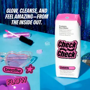 CheckCheck Prebiotic Rice Water - 12 Pack - Azuki, Dusk & Dawn Flavors, Natural Beverage, 8.45 fl oz, Inspired by Traditional Chinese Medicine