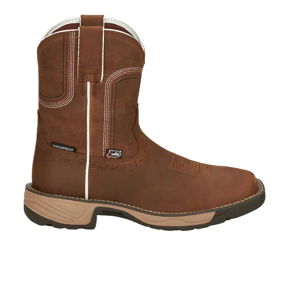 Justin Original Workboots Womens Stampede Rush 8 Inch Waterproof Composite Toe  Work/Duty - Brown