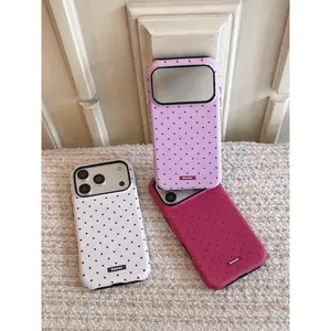 Full Screen Polka Dots Shockproof Phone Case Suitable for iPhone 16, 15, 14, 13, 12, 11 Case Perfect Gift Smart Phone Case iPhone 16 pro max cases Anti fall protective coverBirthday gift