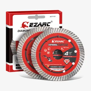 EZARC 4.5/5/7 in. Turbo Diamond Blade for for Fast Cutting Porcelain Ceramic Granite Marble Brick (2-Pack) cuttingdisc Tool Saw