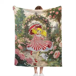 Candy Candy Girl Cartoon Anime Soft Plush Blanket,2025 New Style Exquisite gifts for children on Halloween Flannel Throw Blanket for Living Room Bedroom Sofa Kid Gift