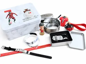Ronaldo Gift Bundle(1 CR7 gift box+1 Keychain+1 Figure+1 Pen+1 Necklace+2 Rings+5 wristbands)