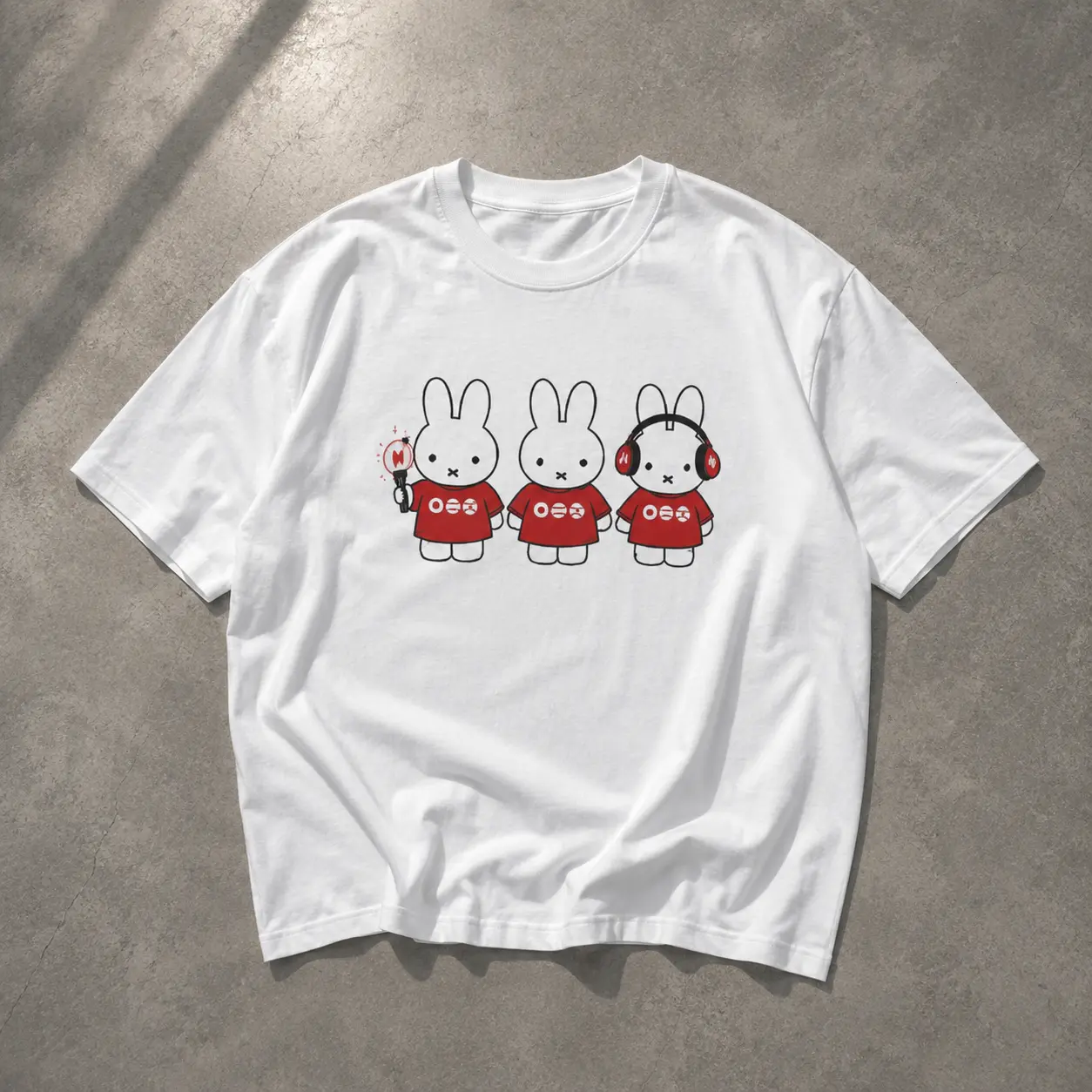 B.T.S Miffy Arirang Inspired T-Shirt, Bangtan Inspired Tee, Minimalist Cute K-Pop Fan Graphic Tee, Army Gift Idea, Korean Aesthetic