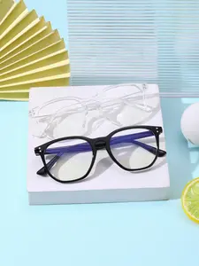 Casual Back-To-School Plain Square Glasses, Lightweight Durable Anti-Blue Light Frames, Suitable for Daily Wear, Square Frame Eyewear, Lightweight Eyeglasses