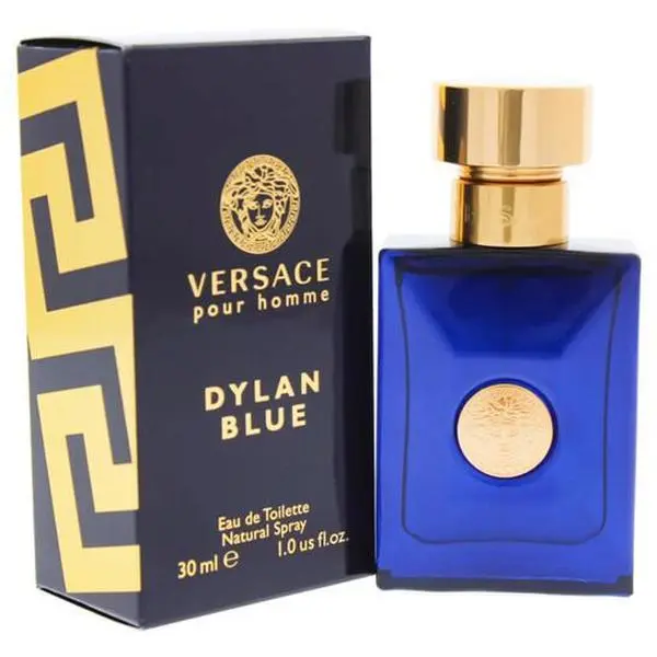 VERSACE Pour Homme Dylan Blue Eau de Toilette for Men, Aromatic Floral Musk Men's Cologne, Long-Lasting Fragrance Spray, 3.4 oz / 100 ml
