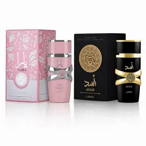 Lattafa Asad & Lattafa Yara (2 Piece) Fragrance Bundle – 100ml each  EDP for Men & Women – Long-Lasting Perfume Set with Amber, Vanilla, Pineapple & Black Pepper Notes