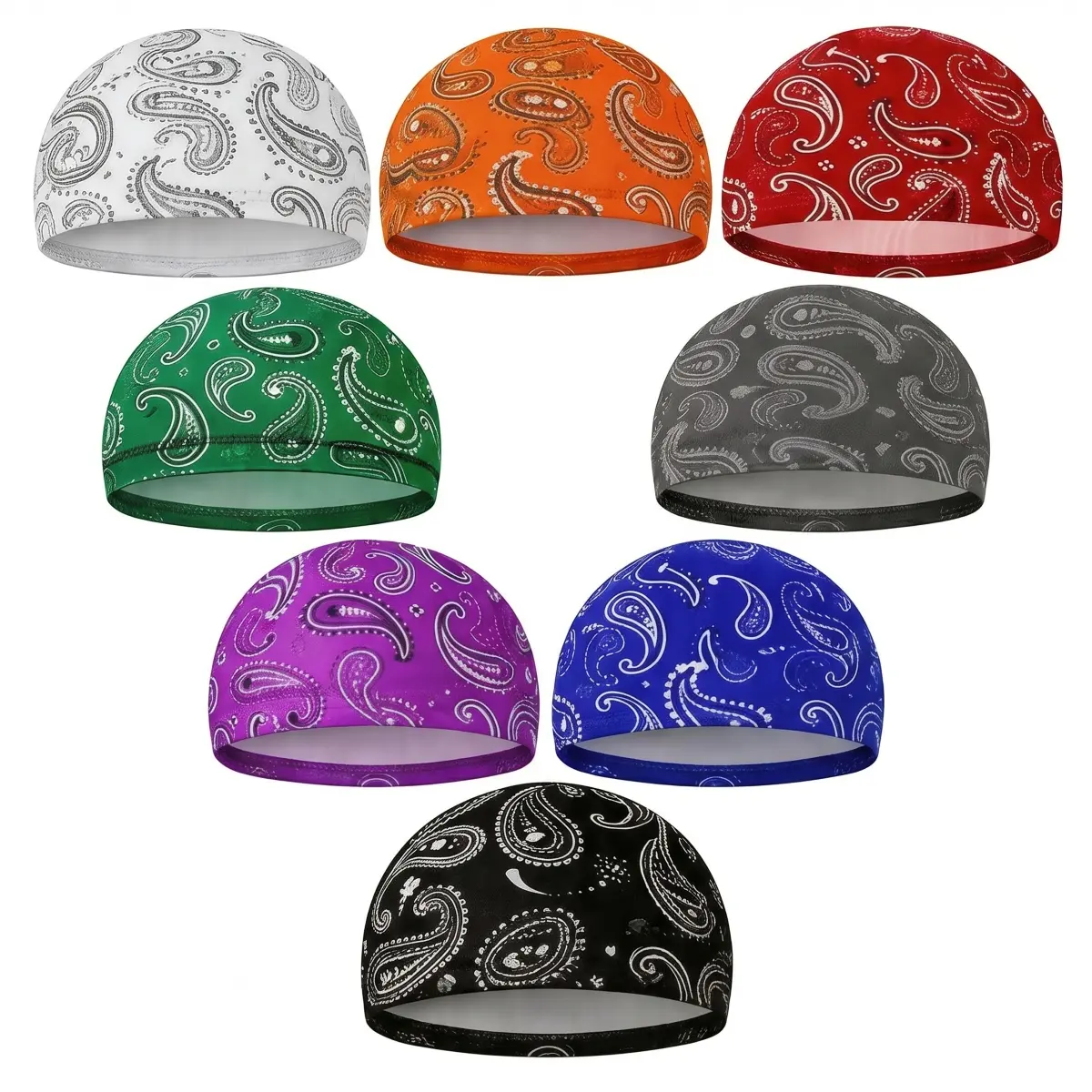 Solid & Printed Polyester Beanies for Men & Women - Biker Style Outdoor Headwear, Sweat Wicking Helmet Liner with UPF Sun Protection, Biker Skull Cap, Cooling Beanie, Polyester Outdoor Headwear, Cooling Fabric, Upf Shield, Lightweight, Stretch, Biker Look