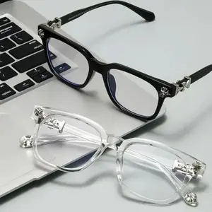 Classic Flat Lens Glasses, Elegant High Iq Style, Unisex Durable Frame, Ultra-Light, Suitable for Work and Daily Use