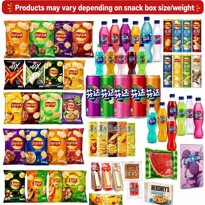 6LB Asian Snack Box Sweet & Savory Ramen Drinks Multipack Wide Selection Variety Delights Inclusive Snacks Random Surprise Set Noodle Dessert Candy