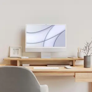 Unfnshed Monitor Stand - Ergonomic Comfort and Sleek Style - No Tool Assembly - 42''L x 9''D x 4.75''H