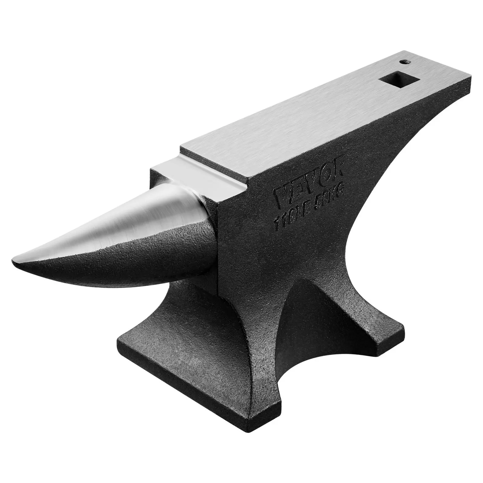 【Summerfinds】VEVOR Single Horn Anvil 110lbs Cast Steel AnvilHigh Hardness Rugged Round Horn Anvil for Blacksmithswith Large Countertop and Stable BaseMetal Working Tool for Metal BendingShapingTwisting, Heavy Duty
