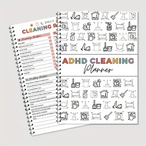 Household Daily Cleaning Schedule Planner, Cleaning Tasks Planner, 1 Count Cleaning Checklist Schedule Notebook, Cleaning Planner Notebook, Cleaning Routine, Office Stationery & Supplies #GLOBAL PICKS