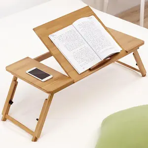 Garvee Upgraded-Laptop Desk, 50*30cm Eco Friendly Computer Table, Height & 4 Tilt Angles Adjustable, Portable Foldable Multi Functional Tray, for Bed, Sofa, Reading, Writing, Dining & Office Working