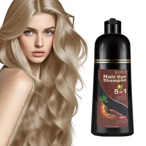 Blonde Brown Hair Dye Shampoo 5 in 1, Natural Hair Color Shampoo, Brown Hair Colors in 10-15 mins, 17.6 Fl Oz (Blonde brown), Paraben Free, Hypoallergenic,Haircare