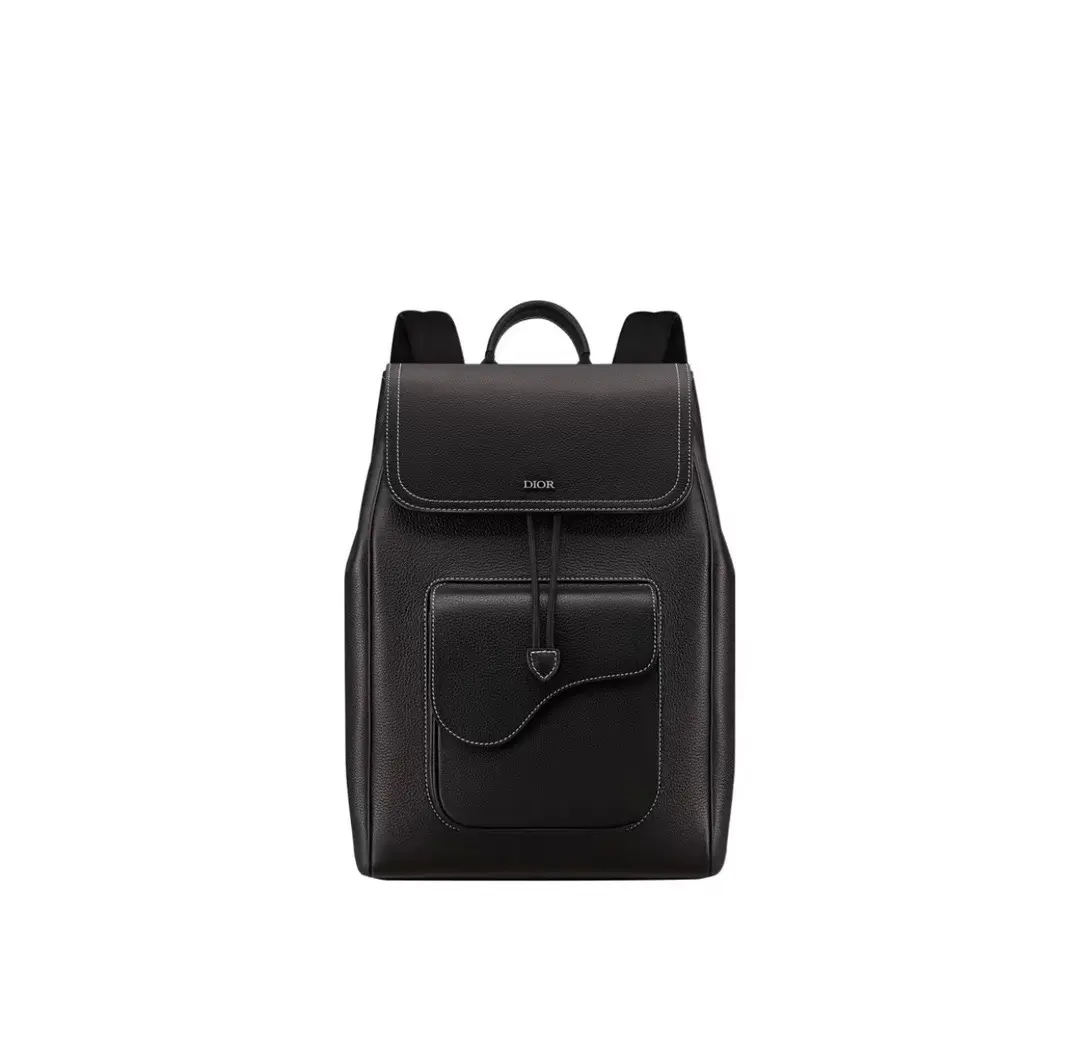 Pre-owned Dior Black & White Panda Colorway Saddle Backpack