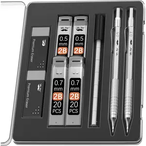 Metal Mechanical cil Set, 2 Sizes, 0.5 & 0.7mm, Sketching & Drafting cils