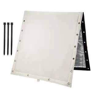 VEVOR Fiber Cotton Well Head Pump Cover, 24''W x 24''H, Pipe Insulation Cover Sprinkler Cover for Outside Backflow Valve Cover, 600D PVC Oxford Polyester Surface Aluminum Film Thermal Insulation Laye