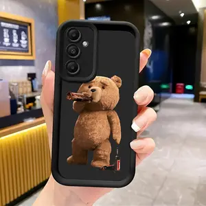 Creative Bear Design Pattern Phone Case, TPU Shockproof Full Protection Case, Suitable for Samsung S21/22/23/24/25/NOTE20 PLUS ULTRA FE A13/14/15/16/17/33/34/35/36/52/53/54, Ideal Gift for Friends and Family, T36