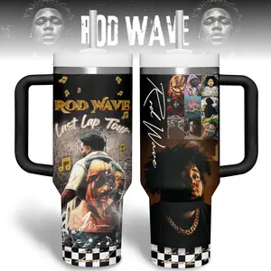 R0d Wave Music Custom Cup 40 oz Tumbler With Handle