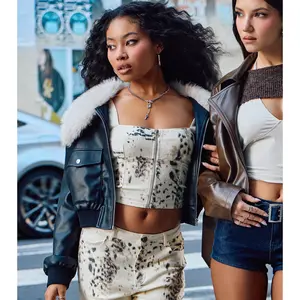 Spotted Muse Leopard Cropped Corset