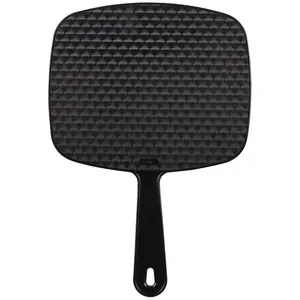 Premium Hand Mirror with Handle, 6.3" W x 9.6" L, Multi-Purpose Handheld Mirror with Distortion-Free Reflection, Black