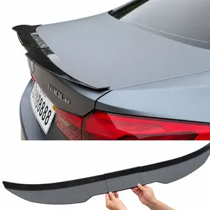 Universal 3-Stage Adjustable Blade ABS Rear Spoiler, No-Drill Adhesive Car Roof Diffuser, Black Auto Exterior Styling Sporty Modification Part