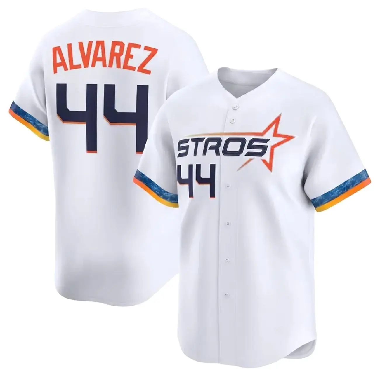 Mens Alvarez White 2026 City Connect Baseball Jersey, Mens Alvarez White Baseball Jersey 2026 Edition