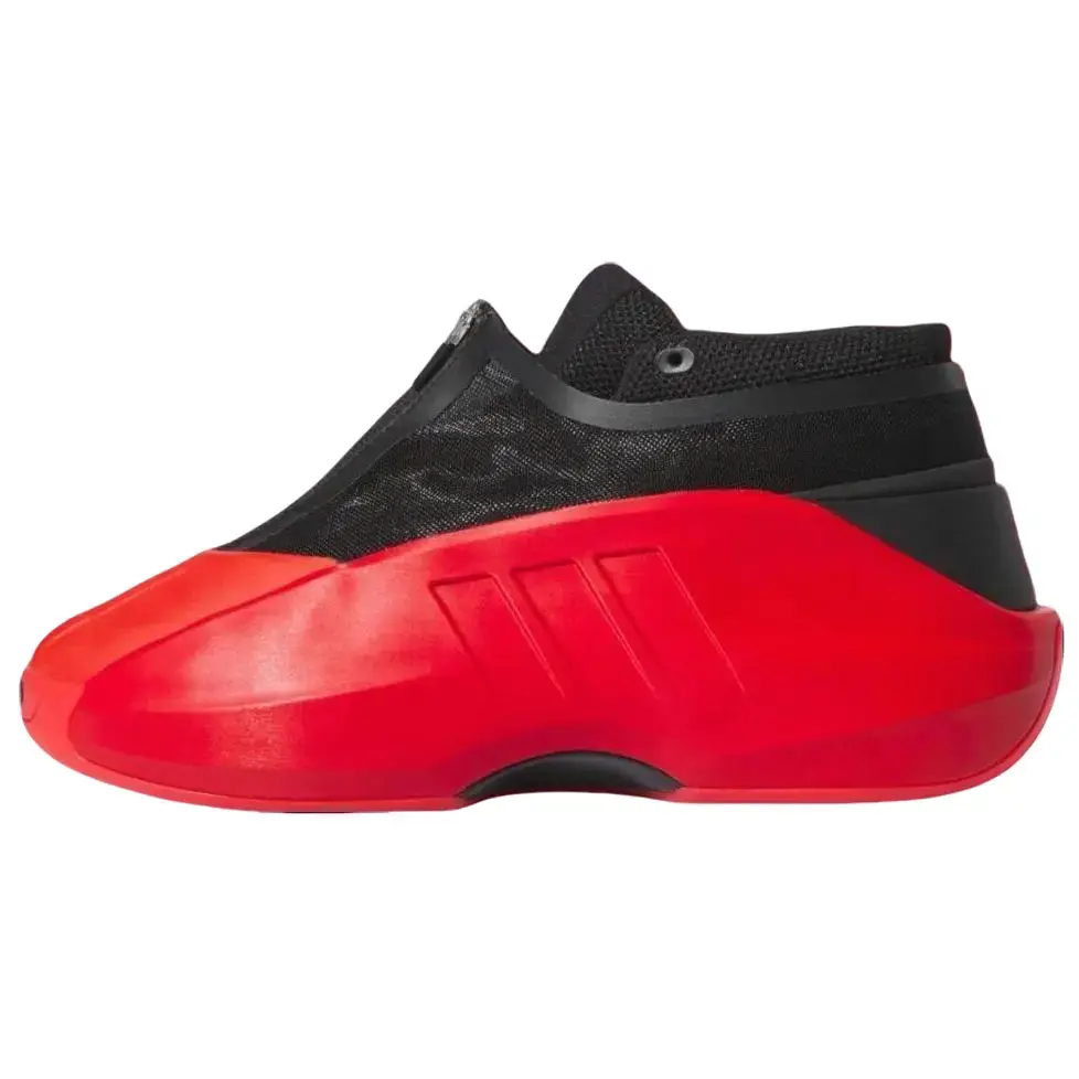 Adidas Crazy IIInfinity Men's 'Red Core Black' Sports Sneaker, Athletic Footwear with Cushion, Lightweight Breathable Upper, Futuristic Look, Impact Absorb, Secure Fit for Athletic Activities, Everyday Rotation