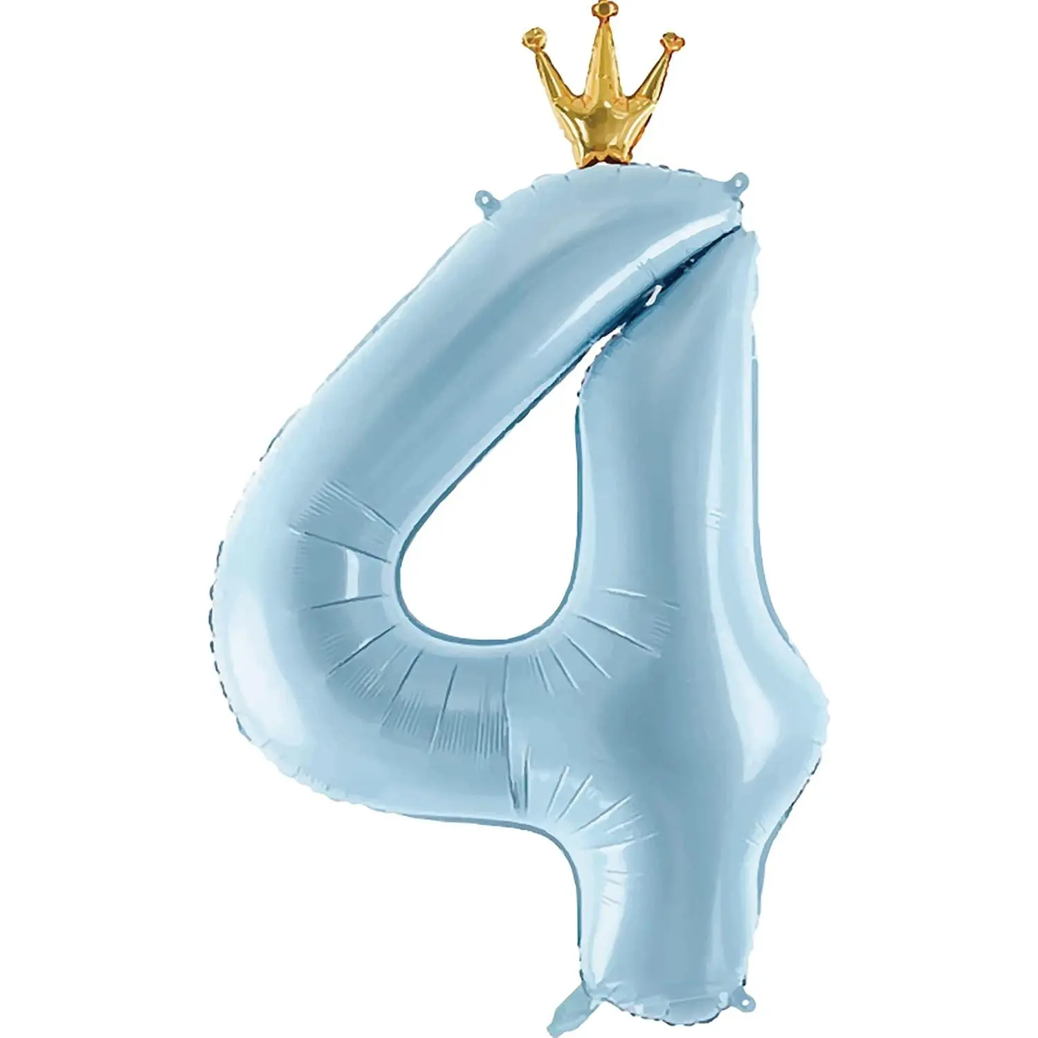 Number 4 Balloon With CrownLarge Number Balloons 40 Inch4Th Birthday Party Decorations Supplies 4 Year Old Birthday Sign DecorBlue