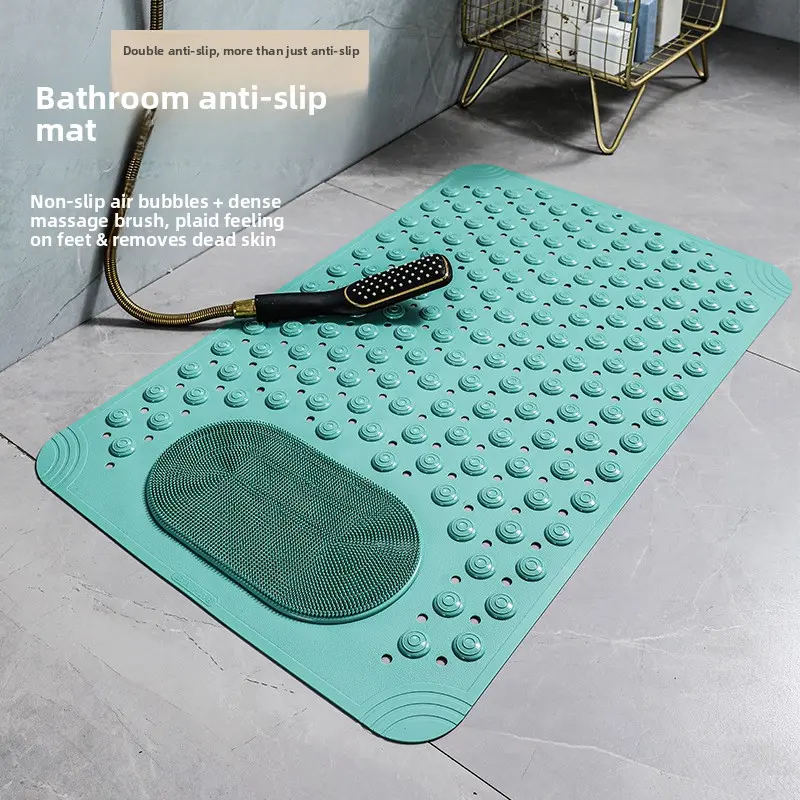 1pc/2pc non-slip shower mat, bathtub mat with drain holes and suction cups, foot massage shower rug, home bathroom, bathroom necessities., Bath Mats For Tub, Shower Rugs For Bathroom, Bathroom Floor Mat, Set Set Accessory , Rectangle Accessory, Modern