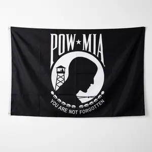 US Pow Mia POWMIA Prisoner House Flag, House Banner, Memorial Day Banner, Veteran day Banner