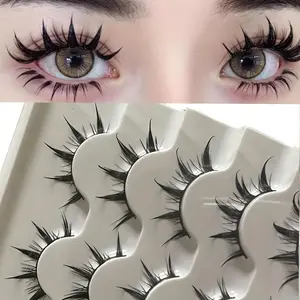 Comic Eye False Eyelashes, Natural Look Eyelash Extensions, Diy Eyelash Extensions, Self Grafting Curl Eyelashes, Eye Makeup Enhancement False Eyelashes for Women & Girls, Cosmetic, False Eyelash Set