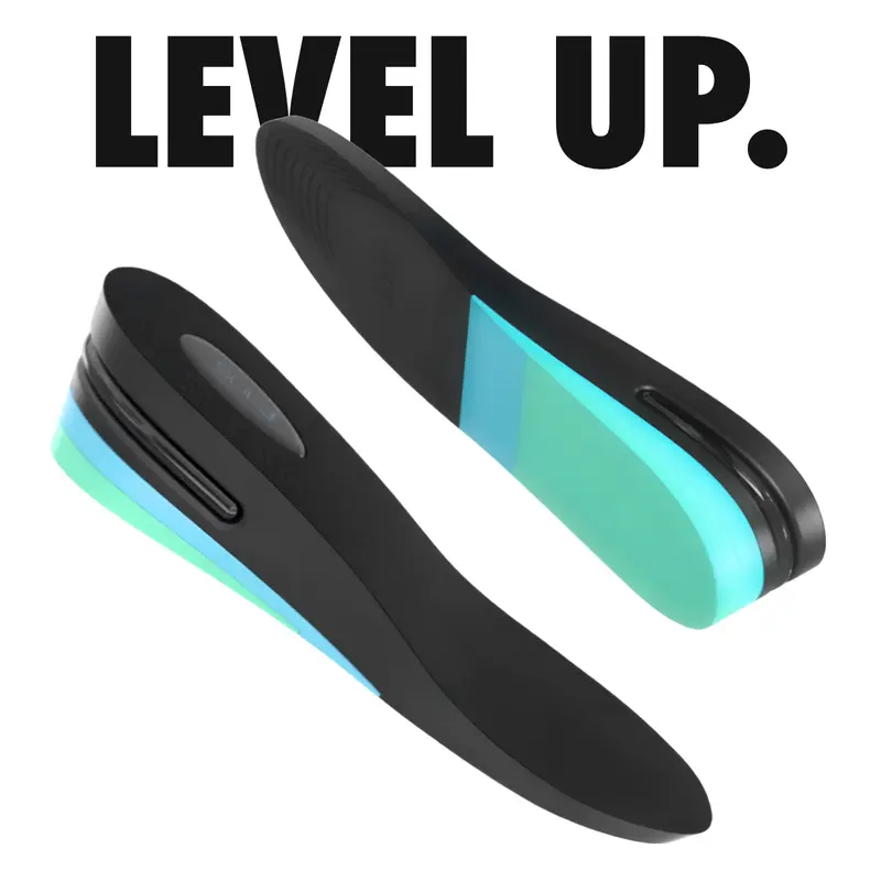 SOL3 Original Height Increase Insoles - Men’s Adjustable 3-Level Shoe Lifts 2.4" Taller Boosters
