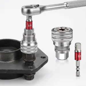 Universal Adjustable Socket Tool, 10mm-19mm (0.4"-0.7") Heavy-Duty Multi-Functional Socket with 3/8" Power Drill Adapter, Professional-Grade Steel Labor-Saving Repair Tool for Bolts & Nuts