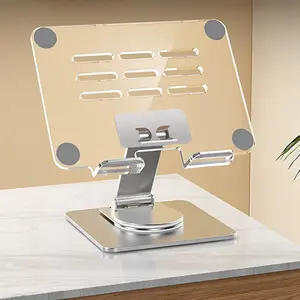 360° Rotating Acrylic Tablet Stand, Tablet Mount Stand, 1 Count Adjustable Desk Stand, Foldable Holder Stand Compatible with iPad Pro Air Mini Kindle Surface Pro Galaxy Tab Phone 4-13"