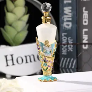 Tonfly Enamel Angel Perfume Bottle, Angel Dropper Perfume Vial, 25ML Empty Refillable Bottle, Elegant Perfume Bottle, Ideal for Fragrance Storage