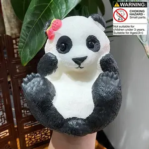 2 Pack Panda Squeeze Toys, Bounceable Stress Relief Relaxation Decorations, Fun Office and Home Toy, Perfect Gift for Parties and Holidays